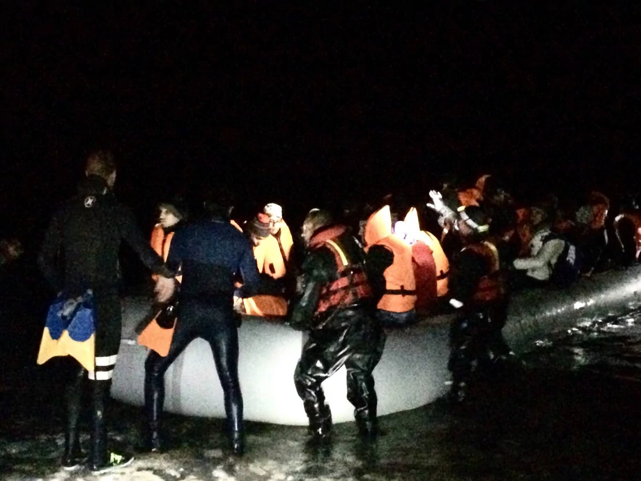 Akcja ratunkowa na wyspie Lesbos, 2015 r.