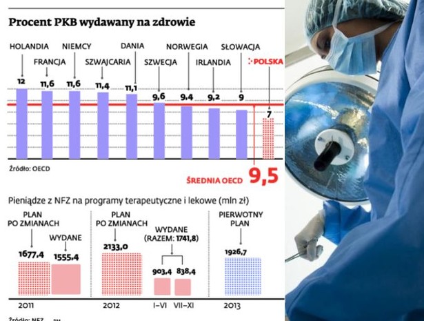 Procent PKB wydawany na zdrowie