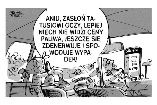 Cena paliwa-zasłon oczy benzyna orlen