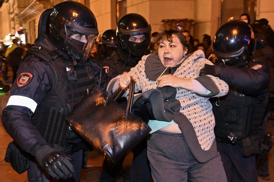 Stłumiony protest w Moskwie