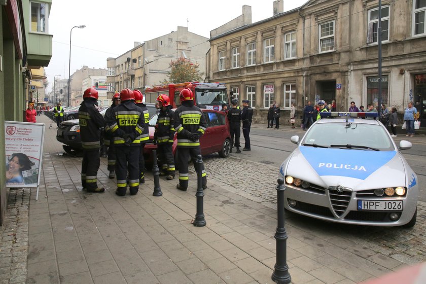 Wypadek na ulicy Zielonej w Łodzi