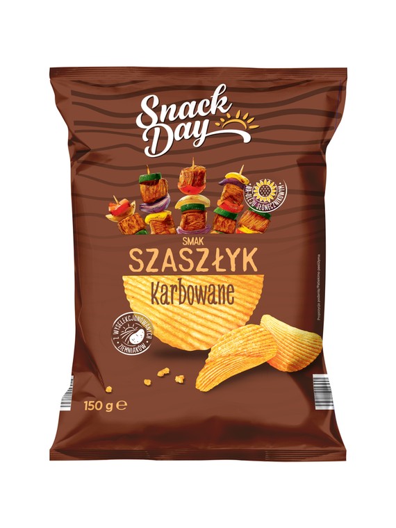 Chipsy szaszłyk karbowane 2,29 zł/ 150 g/ 1 opak. 