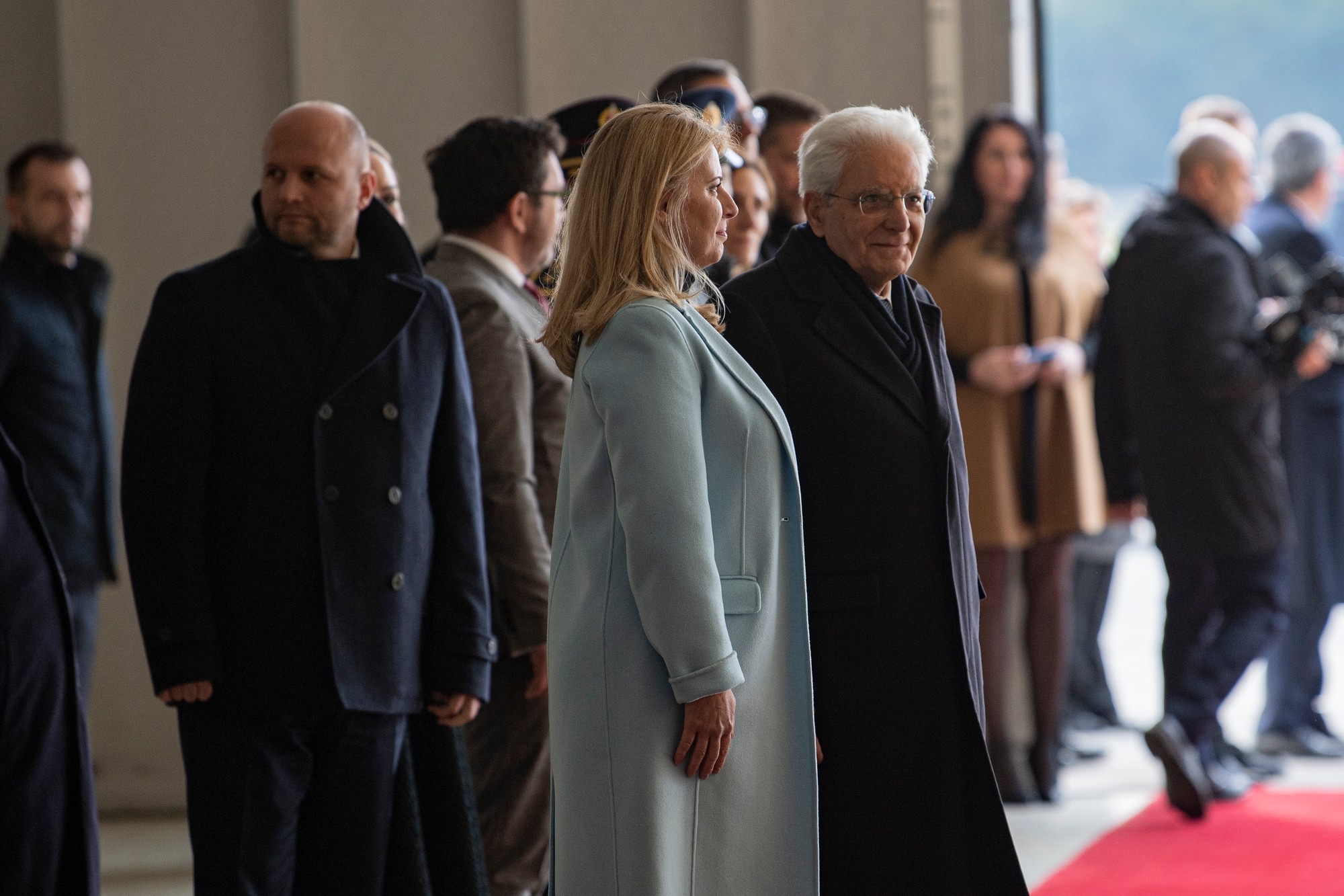 Taliansky prezident Sergio Mattarella a slovenská prezidentka Zuzana Čaputová.