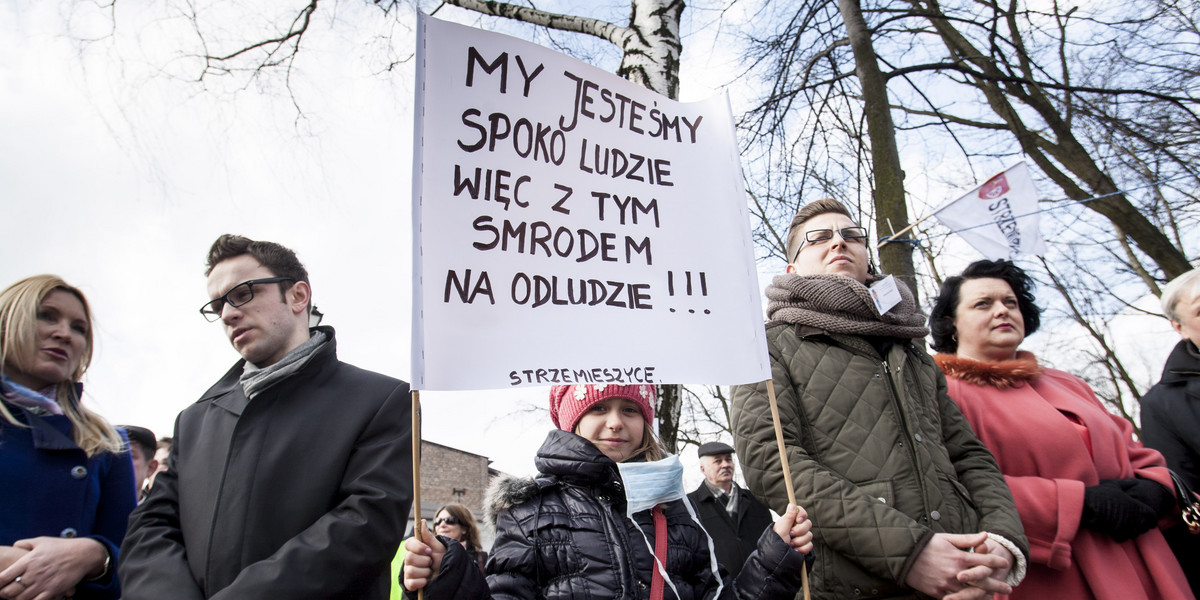 Protest mieszkańców Strzemieszyc.