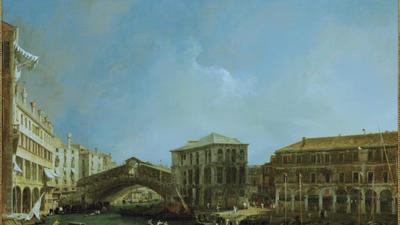 Canaletto „Most Rialto od północy 
