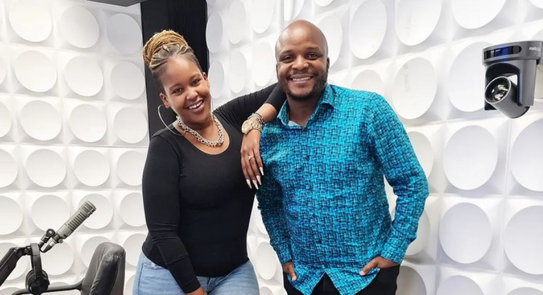 Kiss FM presenters Kamene Goro and Jalang'o 