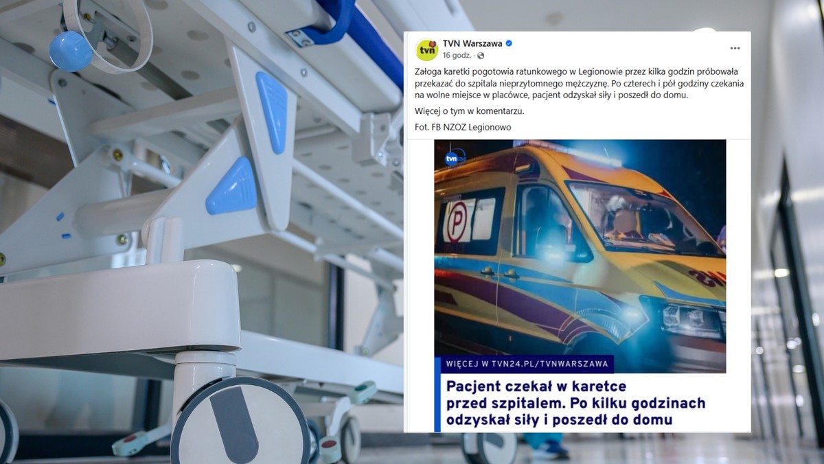 Odzyskanie przytomności pacjenta, który czekał pięć godzin na SOR w Legionowie [Źródło: Onet]