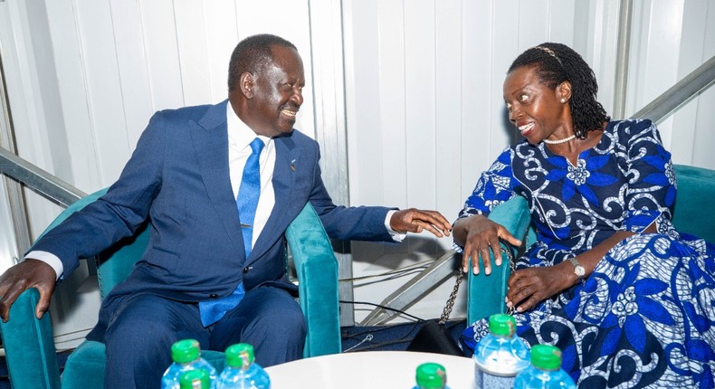 Raila Odinga and his running mate Martha Karua