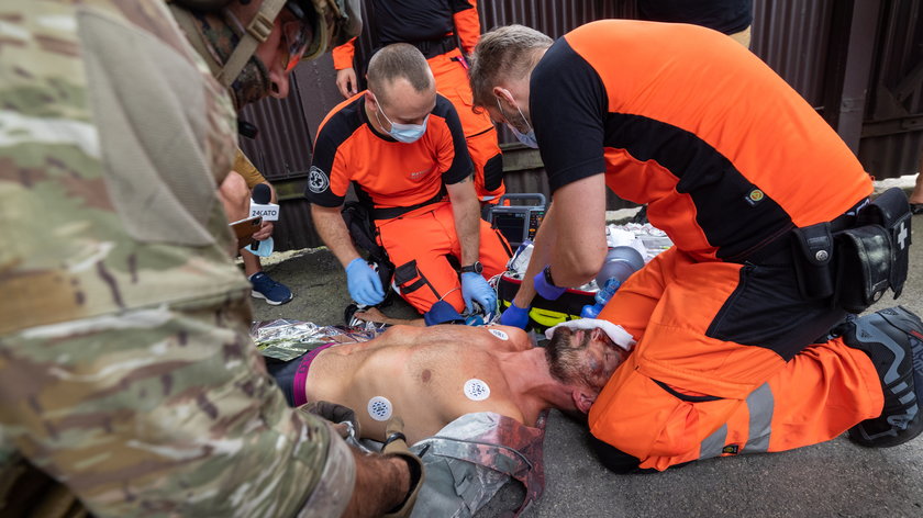 Ćwiczenia ratowników medycznych i pirotechników odbyły się w Katowicach