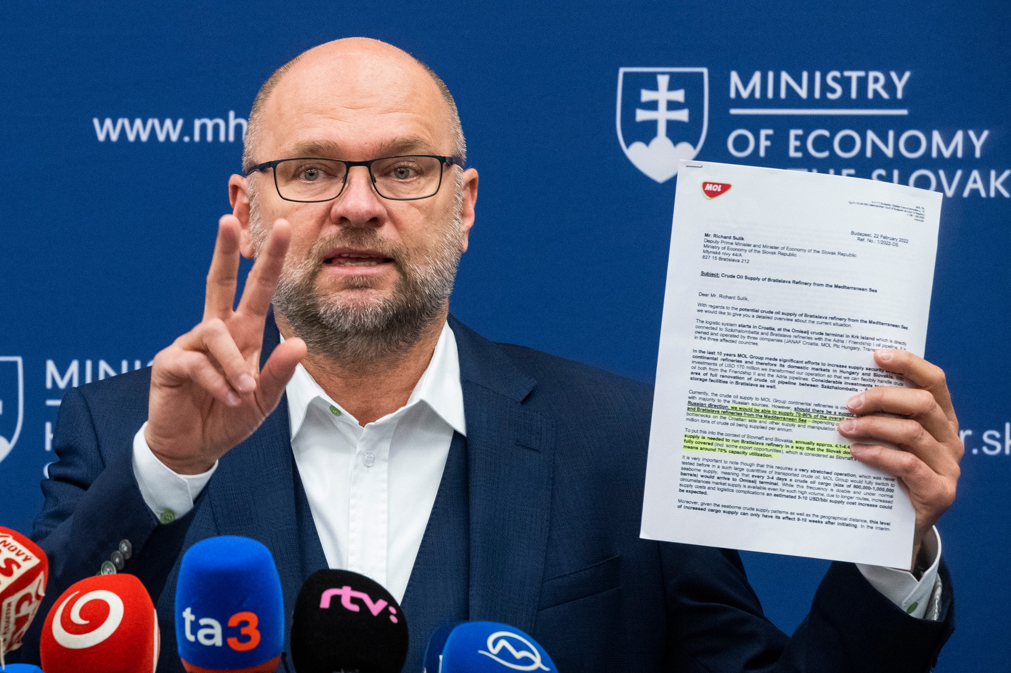 Minister hospodárstva a prvý podpredseda vlády pre ekonomiku SR Richard Sulík