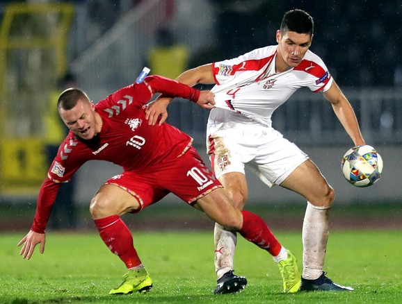 Detalj sa meča Srbije i Litvanije u Ligi nacija