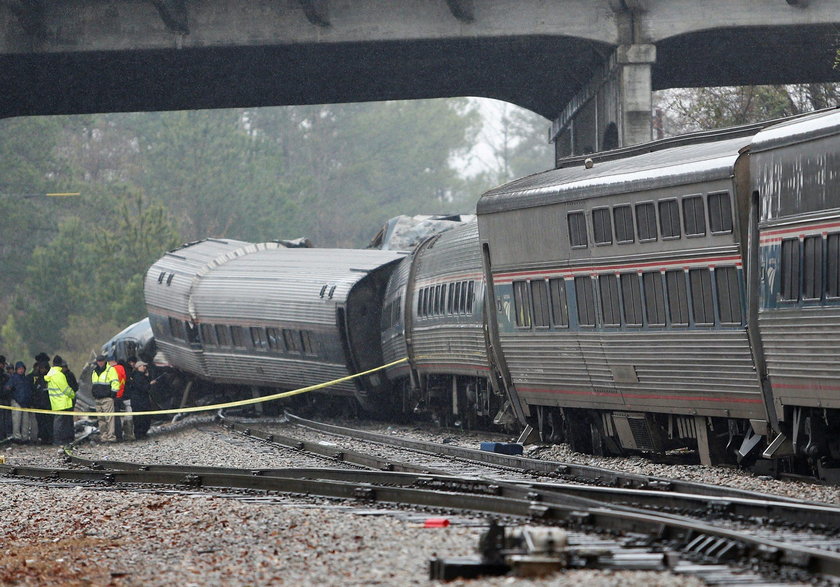 Emergency responders are at the scene after an Amtrak passenger train collided with a freight train 