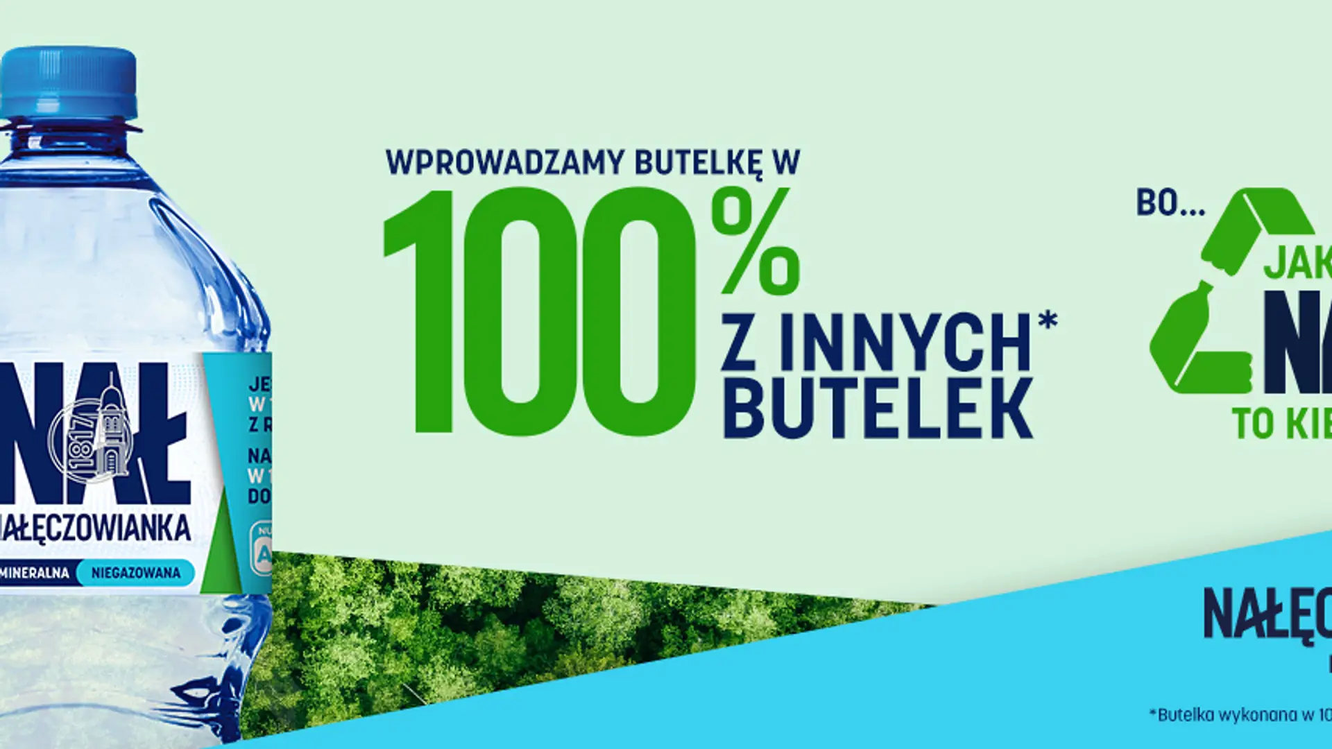 Nowa butelka Nałęczowianka w 100% z plastiku z recyklingu