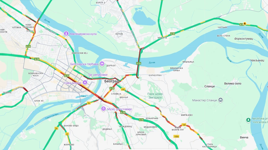 Gužve u Beogradu 1. oktobra