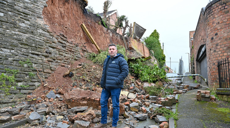 A Worcesterben élő Adam sokkot kapott, amikor megtudta, neki kell majd rendeznie a számlát a várfal leomlásáért /Fotó: Northfoto