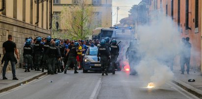 Spięcie kibiców Lecha z policją we Florencji! Mamy zdjęcia