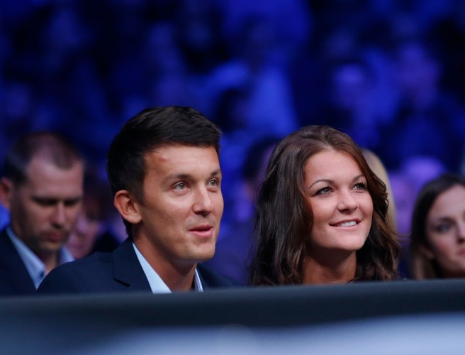 Agnieszka Radwańska przyszła z chłopakiem na walkę Adamka ze Szpilką
