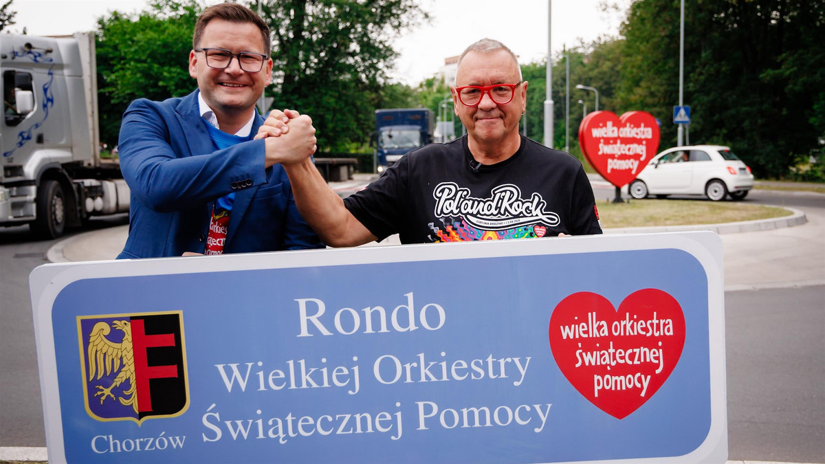 Jurek Owsiak otworzył rondo WOŚP w Chorzowie