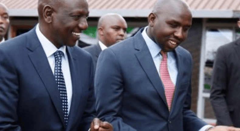 File image of Elgeyo Marakwet Senator Kipchumba Murkomen with DP William Ruto