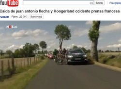 Skandaliczny wypadek na Tour de France. Zobacz, jak samochód potrącił kolarza