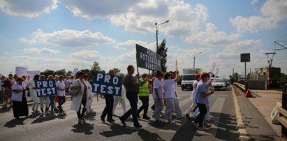 Protest pielęgniarek z DPS w Łodzi