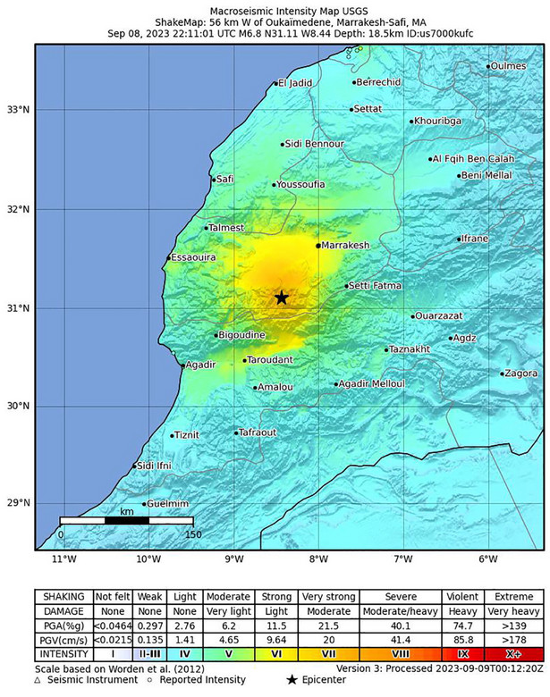 Trzęsienie ziemi w Maroko