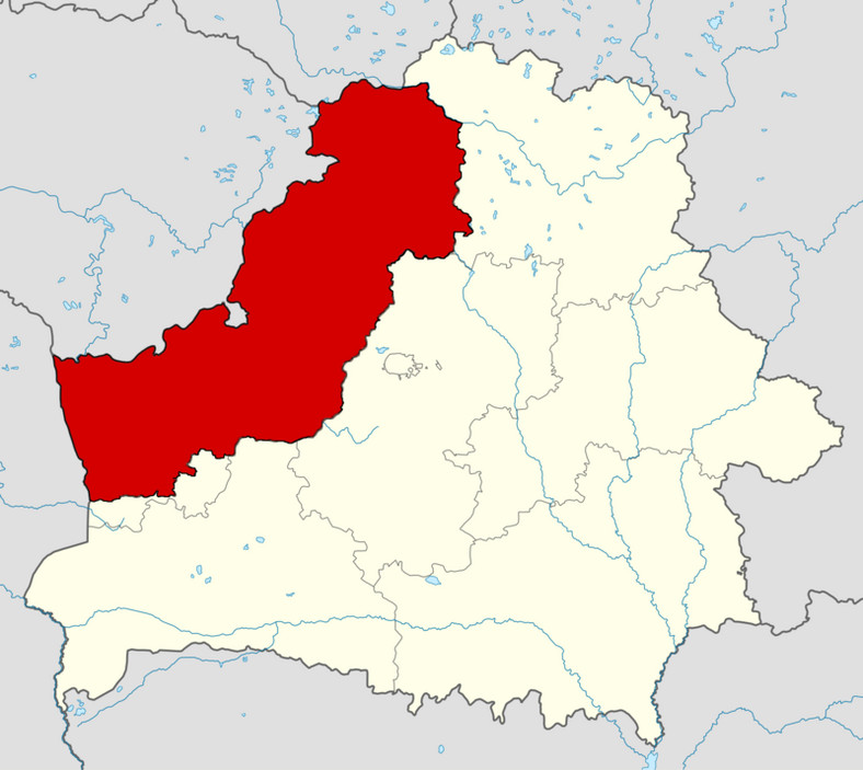 Wymyślony kraj Wejsznoria na mapie Białorusi