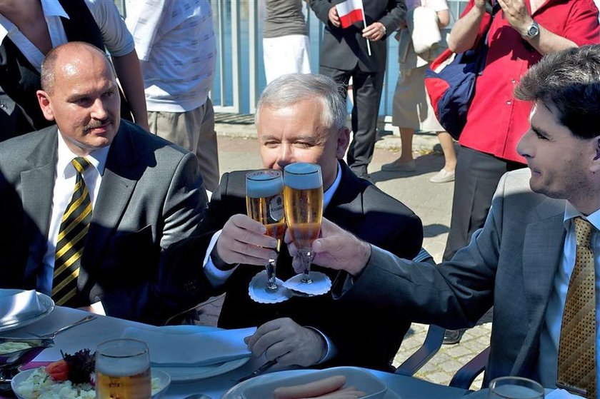 kaczyński jarosław, piwo, spotkanie