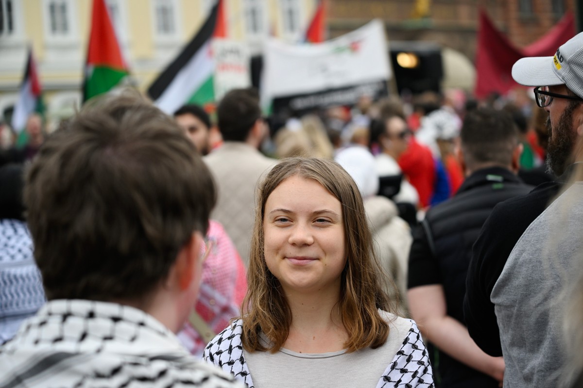 Antyizraelskie protesty w Malmoe. Wśród uczestników Greta Thunberg