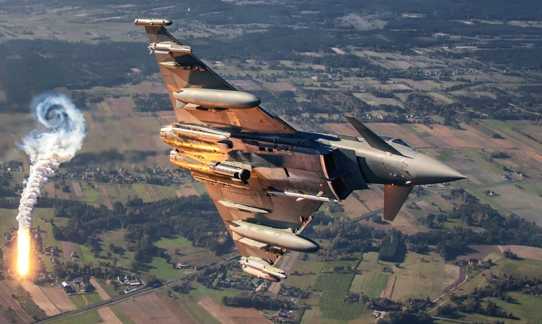 Eurofighter Typhoon w trakcie operacji Air Shielding w Polsce