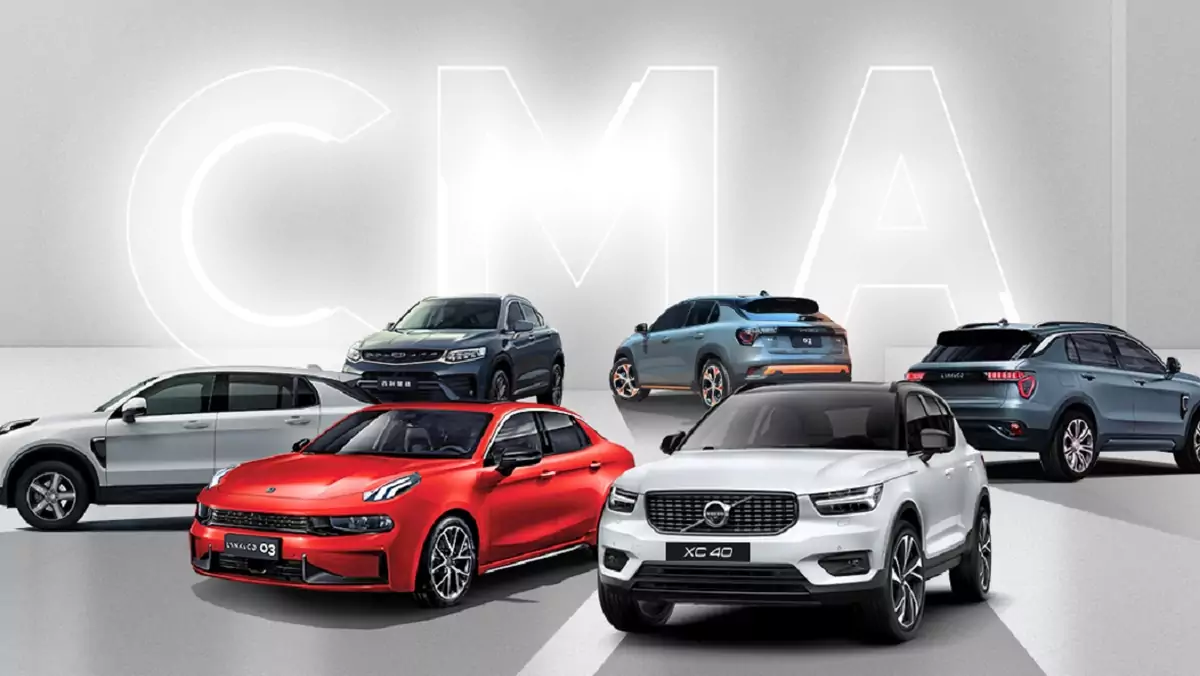 Modele koncernu Geely oparte na platformie CMA: na pierwszym planie Volvo XC40 i Lynk&Co 03.