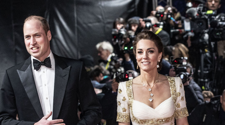 Kate Middleton és Vilmos herceg megjelenése volt a Bafta gála egyik legnagyobb meglepetése. /Fotó: Northfoto