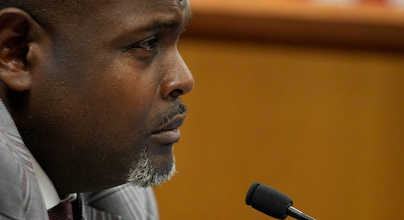 Attorney Terrence Bradley testifies during a hearing on February 27 in Georgia.Brynn Anderson-Pool/Getty Images