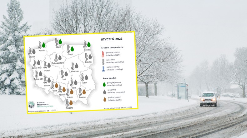 Od marca temperatura pójdzie mocno w górę (mapa: IMGW)