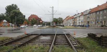 Prace remontowe na skrzyżowaniu al. Legionów i ul.Kościuszki w Gdańsku. Zamiast tramwajem pojedziesz autobusem.