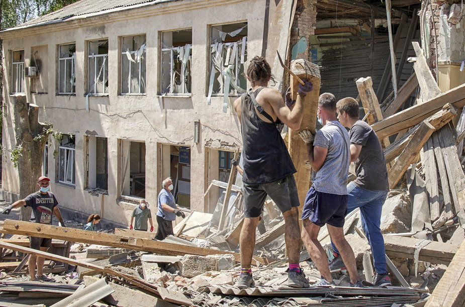 Zniszczenia cywilnej infrastruktury w obwodzie charkowskim