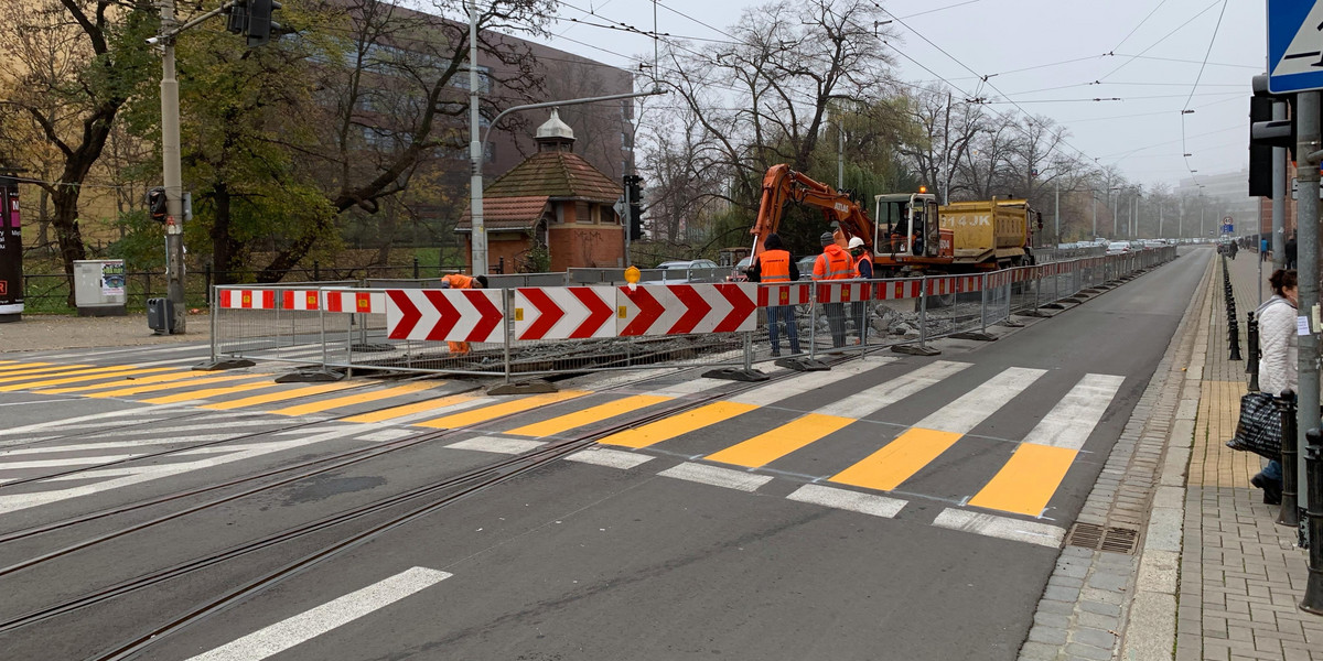 Remont koło sądu