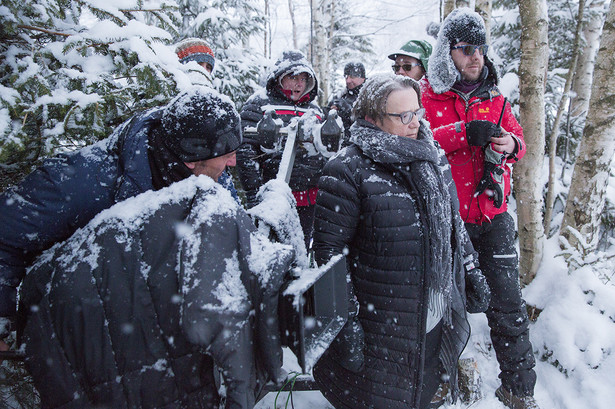 Agnieszka Holland na planie filmu "Pokot"