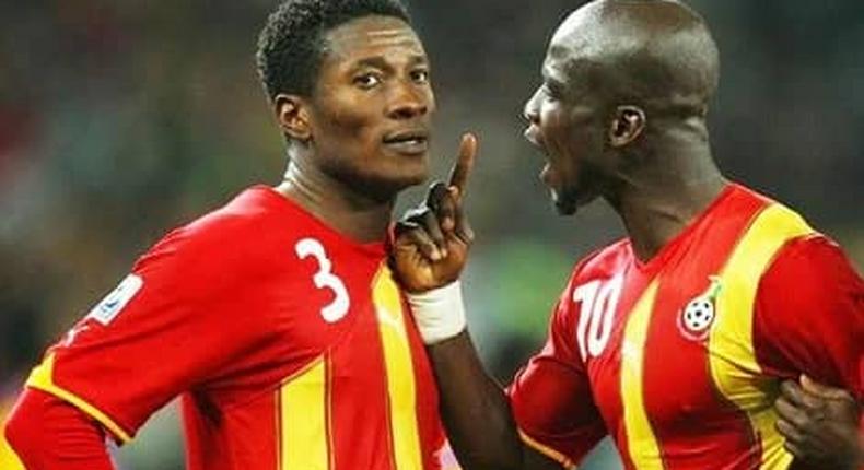 Asamoah Gyan reveals what Stephen Appiah said in viral photo after penalty miss