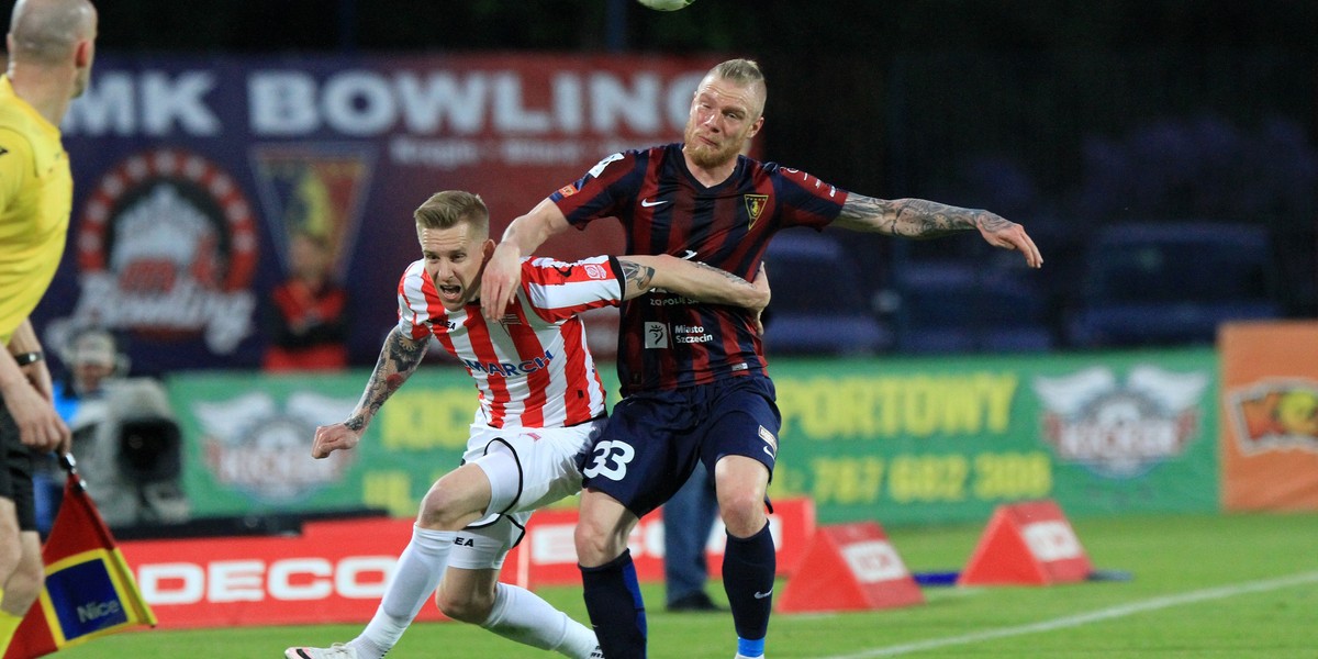 Pilka nozna. Ekstraklasa. Pogon Szczecin - Cracovia Krakow. 11.05.2016