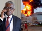 VIDEO: Fire guts section of $19bn Dangote Refinery