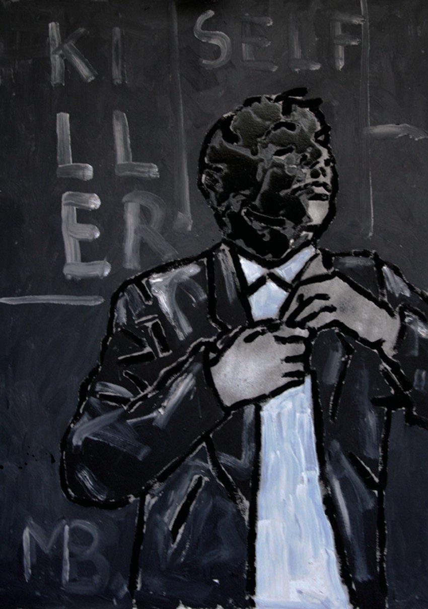 Self Killer, 2016, ulje-pigment na platnu, 100x70