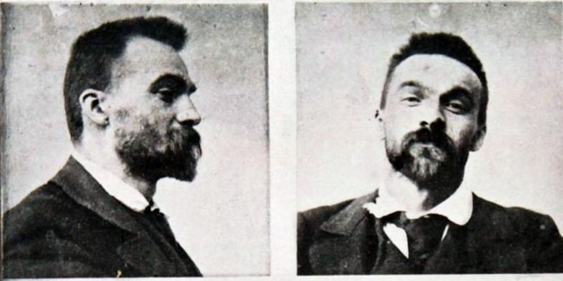 
Józef Piłsudski po aresztowaniu przez Ochranę w 1900 roku. Podobnie musiał wyglądać, gdy żenił się z Marią Juszkiewiczową