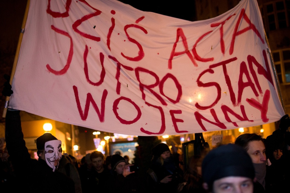 Manifestacja Anty ACTA - Wrocław, fot. Damian Mękal/ Daj znać