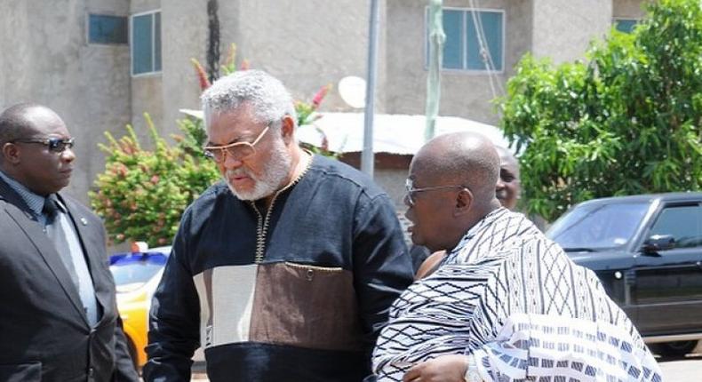 Former President Jerry John Rawlings with Nana Akufo-Addo