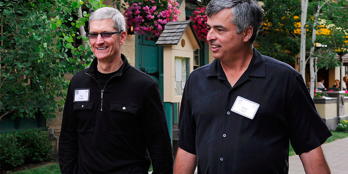 Apple CEO Tim Cook and SVP Eddy Cue