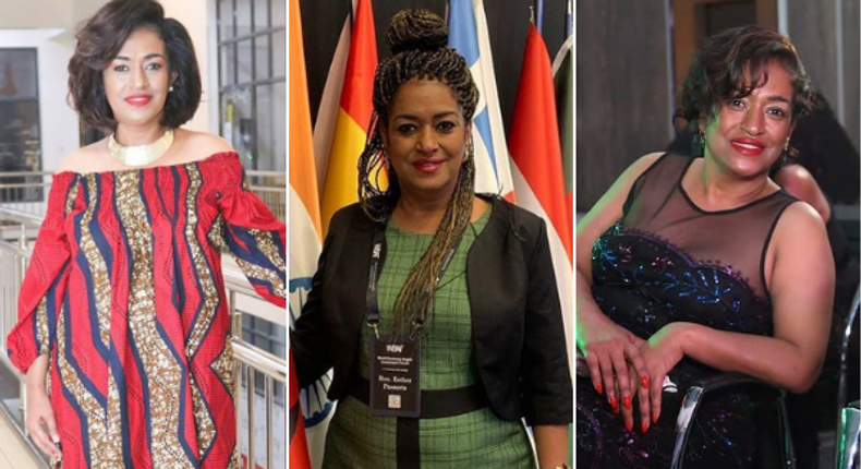 Nairobi Woman Representative Esther Passaris in different hairstyles