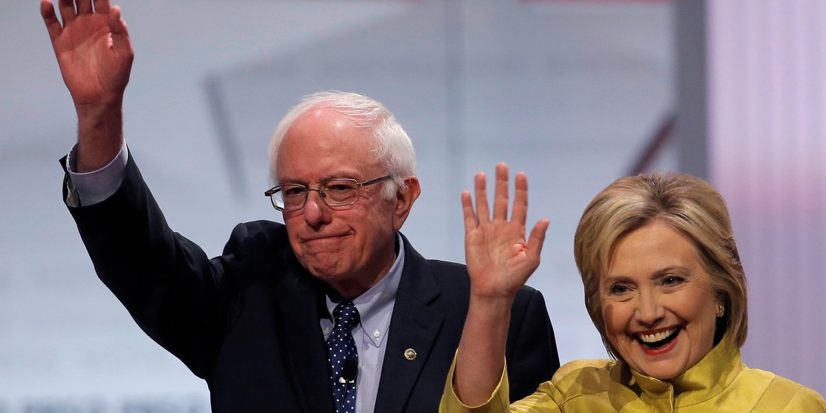 Bernie Sanders and Hillary Clinton.