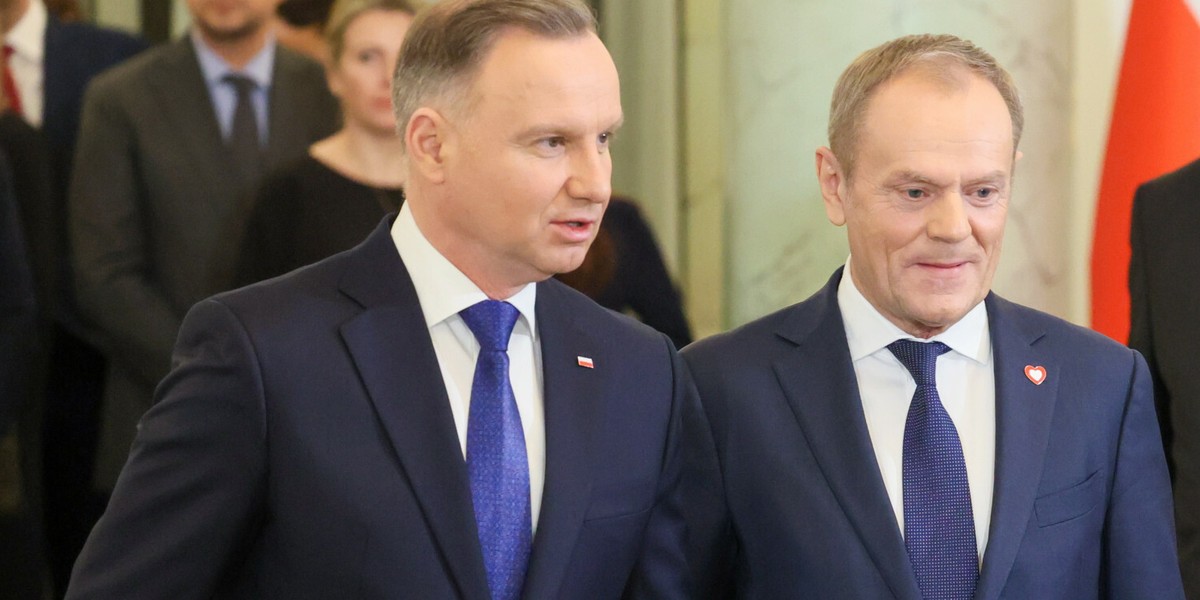 Prezydent Andrzej Duda i premier Donald Tusk