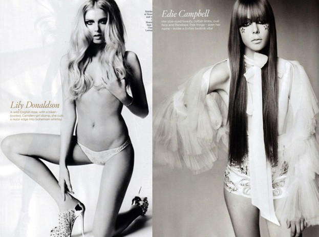 Lily Donaldson i Edie Campbell